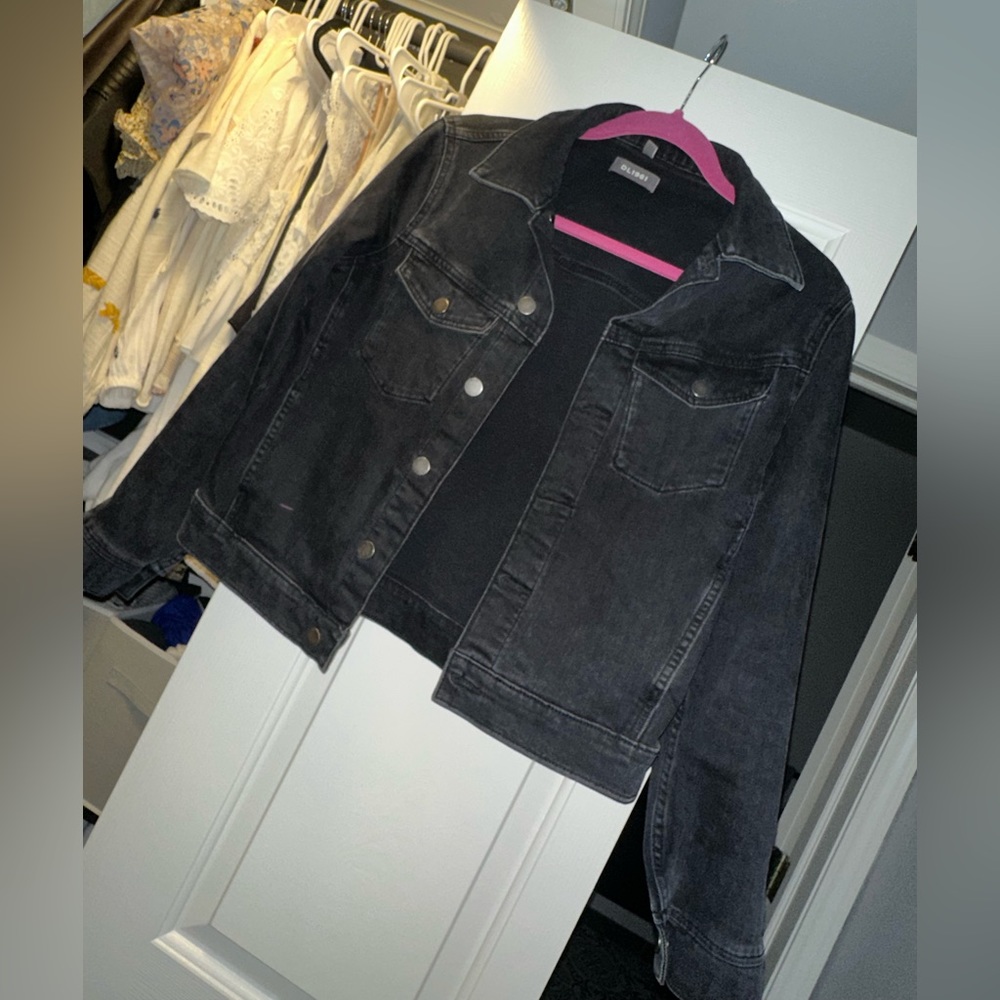 DL1961 black denim jacket size Xs!
